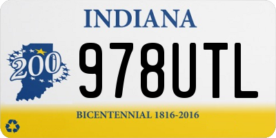 IN license plate 978UTL