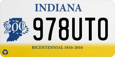 IN license plate 978UTO