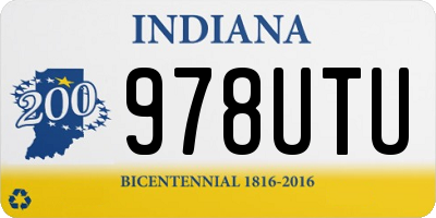 IN license plate 978UTU