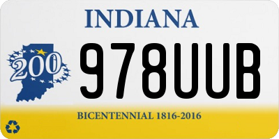 IN license plate 978UUB