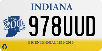 IN license plate 978UUD