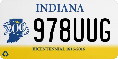 IN license plate 978UUG
