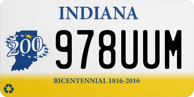 IN license plate 978UUM