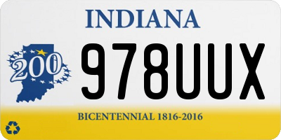 IN license plate 978UUX