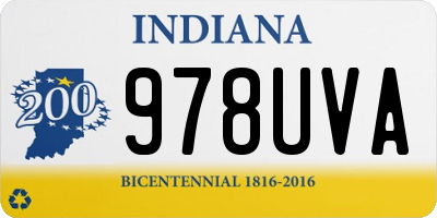 IN license plate 978UVA