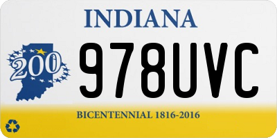 IN license plate 978UVC