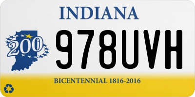 IN license plate 978UVH