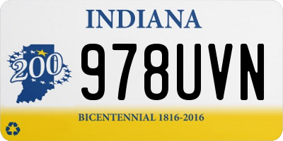 IN license plate 978UVN
