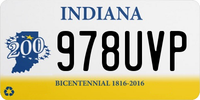 IN license plate 978UVP