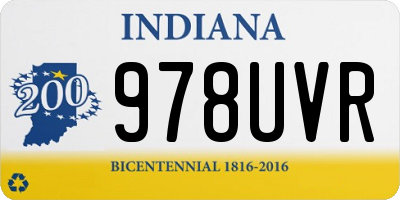 IN license plate 978UVR