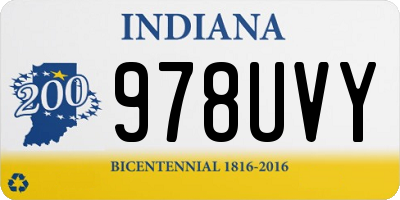IN license plate 978UVY
