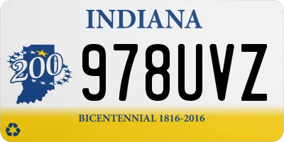 IN license plate 978UVZ