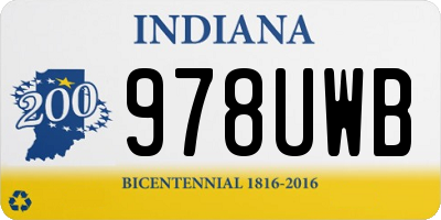 IN license plate 978UWB