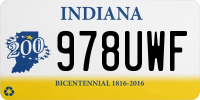 IN license plate 978UWF