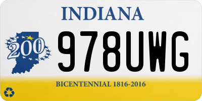 IN license plate 978UWG