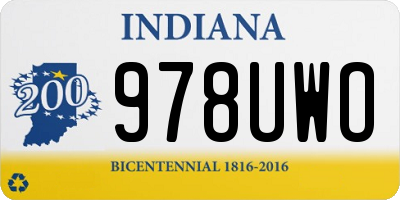 IN license plate 978UWO