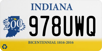 IN license plate 978UWQ