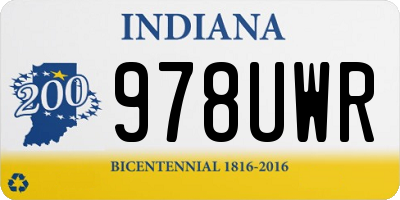 IN license plate 978UWR