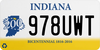 IN license plate 978UWT