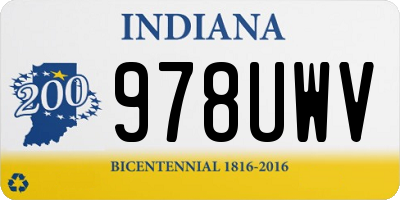 IN license plate 978UWV
