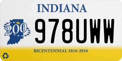 IN license plate 978UWW