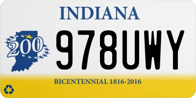 IN license plate 978UWY