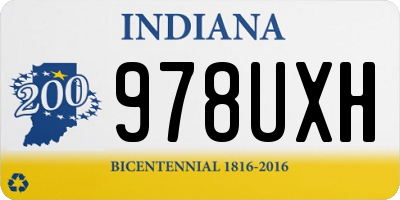 IN license plate 978UXH