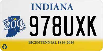 IN license plate 978UXK