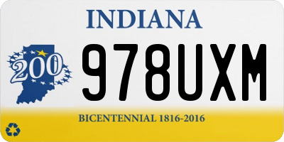 IN license plate 978UXM