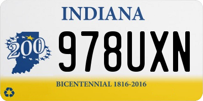 IN license plate 978UXN