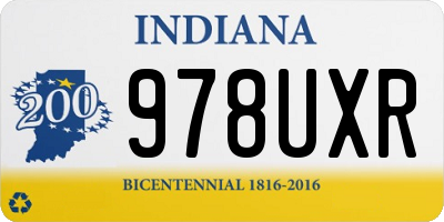 IN license plate 978UXR