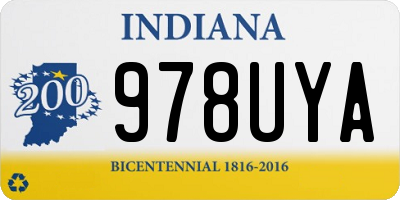 IN license plate 978UYA
