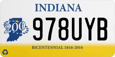 IN license plate 978UYB