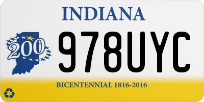 IN license plate 978UYC