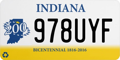 IN license plate 978UYF