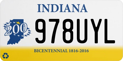 IN license plate 978UYL