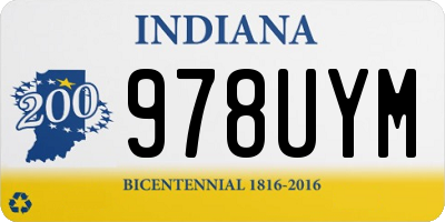 IN license plate 978UYM