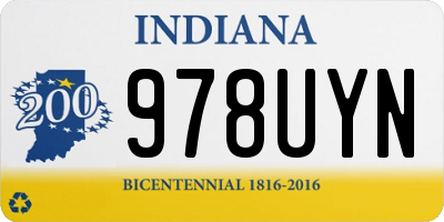IN license plate 978UYN