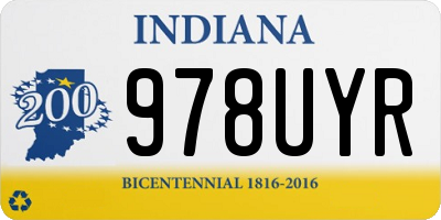 IN license plate 978UYR