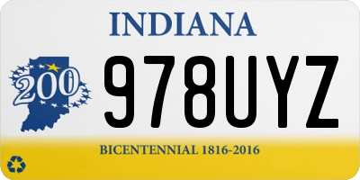 IN license plate 978UYZ