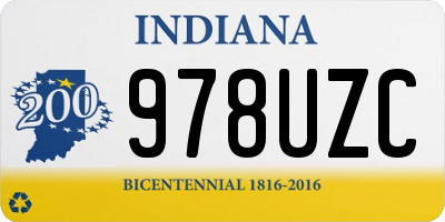 IN license plate 978UZC