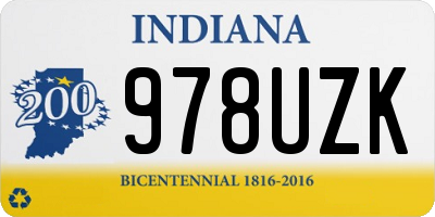 IN license plate 978UZK