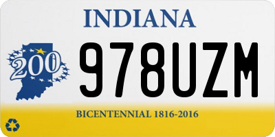 IN license plate 978UZM