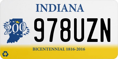 IN license plate 978UZN