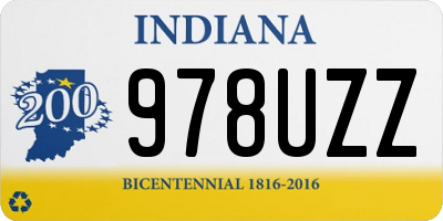 IN license plate 978UZZ