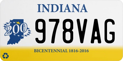 IN license plate 978VAG