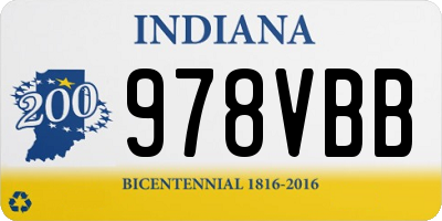 IN license plate 978VBB