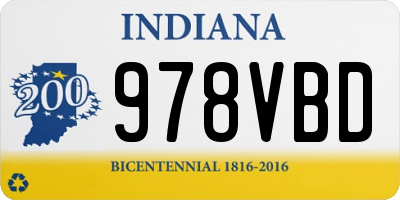 IN license plate 978VBD