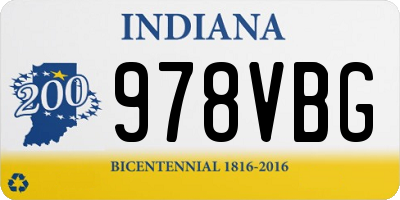 IN license plate 978VBG