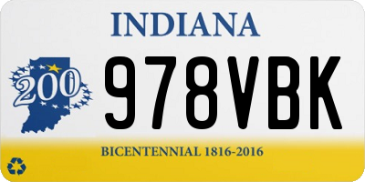 IN license plate 978VBK